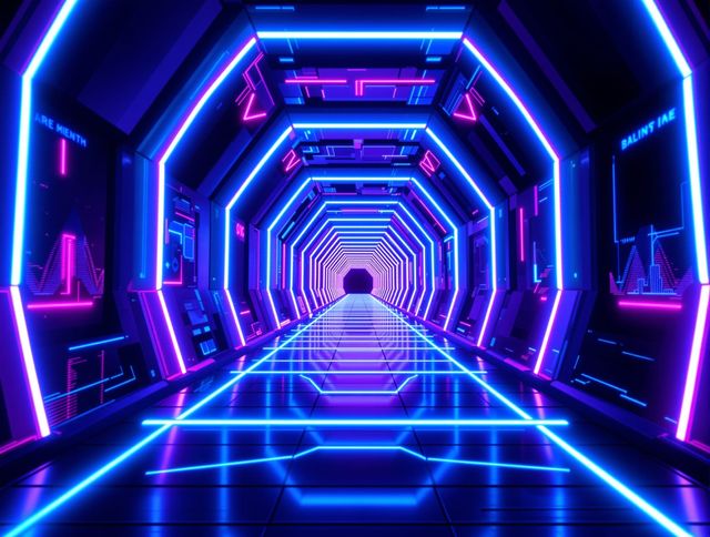 Neon Tunnel Illustration Generator tool