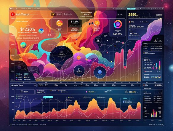 A vibrant and informative graph generated by AI, showcasing complex data with clarity. Integrate elegant titles and labels using a calligraphy alphabet generator, ensuring readability and visual appeal. Focus on modern design and data accuracy, highlighting the ease of use.