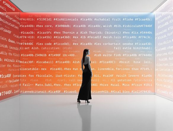 A minimalist design showcasing a gradient of hex codes transitioning smoothly from one color to another. The hex codes are clearly displayed, emphasizing their role in creating the visual spectrum. Modern and clean aesthetic.