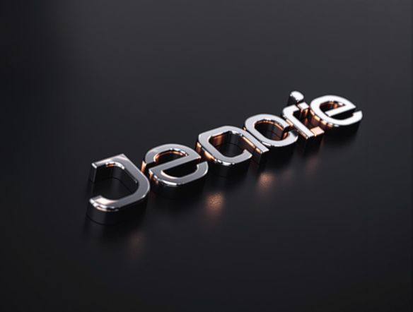 A sleek, metallic 3D logo with a minimalist design, suitable for a modern music album. Subtle reflections, clean lines, and a sophisticated font. 8k resolution, ray tracing.