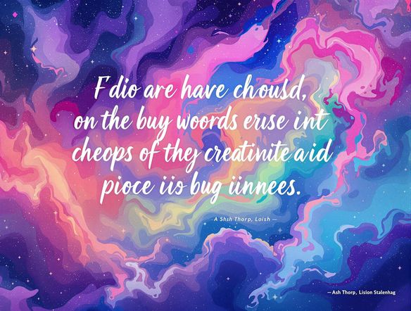 Inspirational quote on a vibrant, artistic background with flowing colors and uplifting imagery, capturing motivation and creativity.