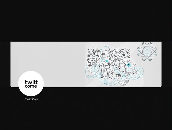 A minimalist Twitter header featuring a clean, modern design. Incorporate a subtle, artistic representation of a QR code or music note. Use a muted color palette of grays, whites, and a single accent color like teal or coral.