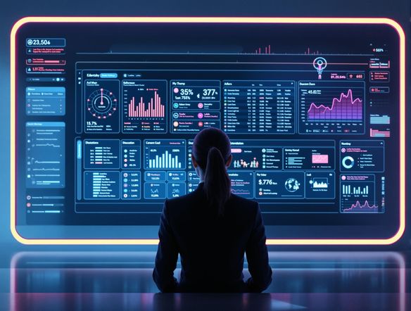 A well-organized table filled with diverse data, illuminated by a soft, diffused light, presented on a sleek digital interface.