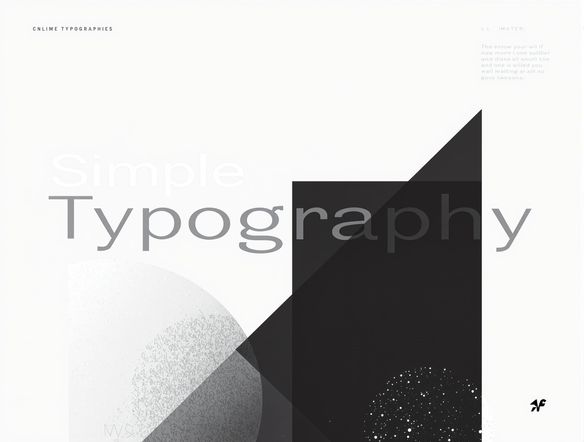A clean poster art example with a large, impactful sans-serif font and a subtle, monochromatic graphic element, demonstrating simple typography poster design.
