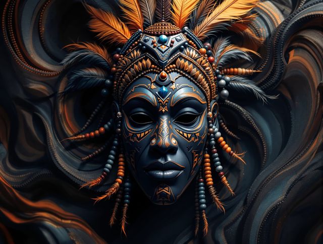 African Tribal Mask Art Generator tool