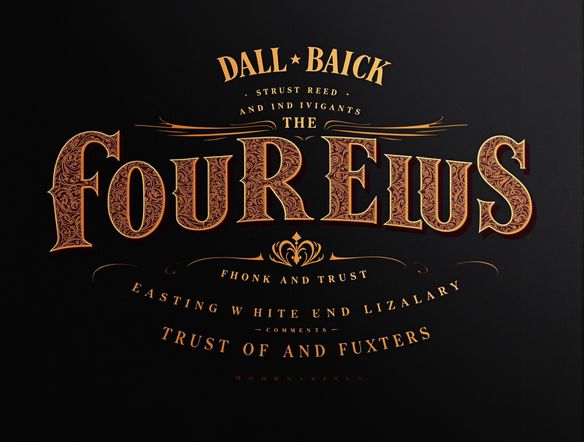 Create a bold, serif font inspired by vintage typography. The font should evoke feelings of trust, reliability, and heritage. Incorporate thick strokes and sharp serifs. Use a warm color palette of deep reds and golds to convey sophistication and luxury. High resolution, detailed textures.