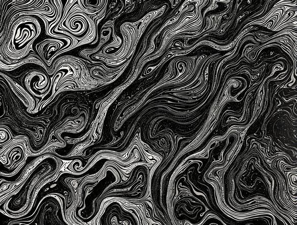 A detailed collagraph plate generated by AI, featuring organic, flowing lines and embossed textures, reminiscent of nature, high contrast, generative art style.