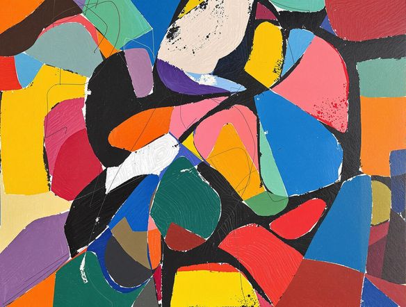 A vibrant, abstract PNG image with dynamic shapes and colors, showcasing the versatility of the generator.