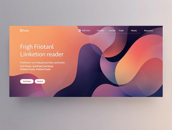 A professional animated GIF featuring abstract shapes and subtle color transitions, designed as a LinkedIn header generator. Minimalist style, high resolution, corporate branding.