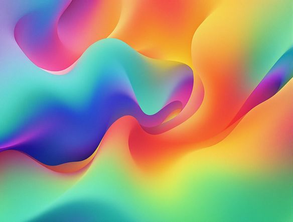 A vibrant, abstract color palette showcasing a range of complementary hues, suitable for a modern 3D design project. Include subtle gradients and a sense of depth. High resolution, digital art.