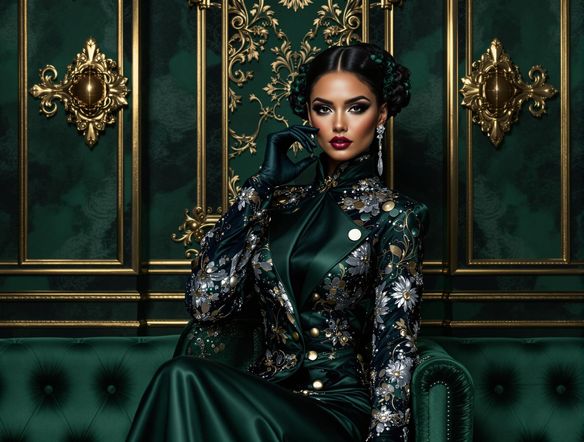 A sophisticated color palette designed for a luxury brand, featuring rich, deep tones and metallic accents. The palette should evoke feelings of elegance and exclusivity. High resolution, digital rendering.