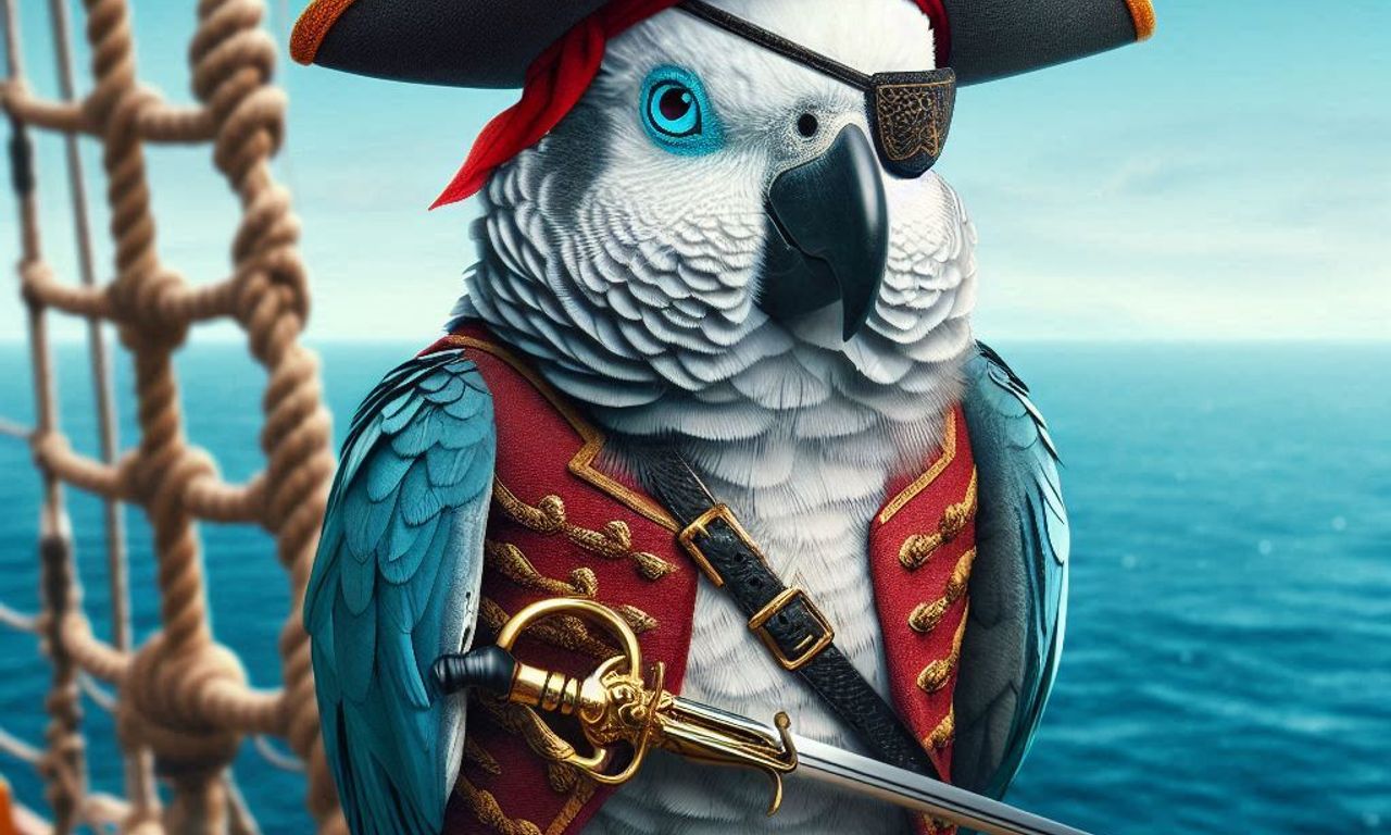 Parrot as Pirate Captain 🏴‍☠️🦜