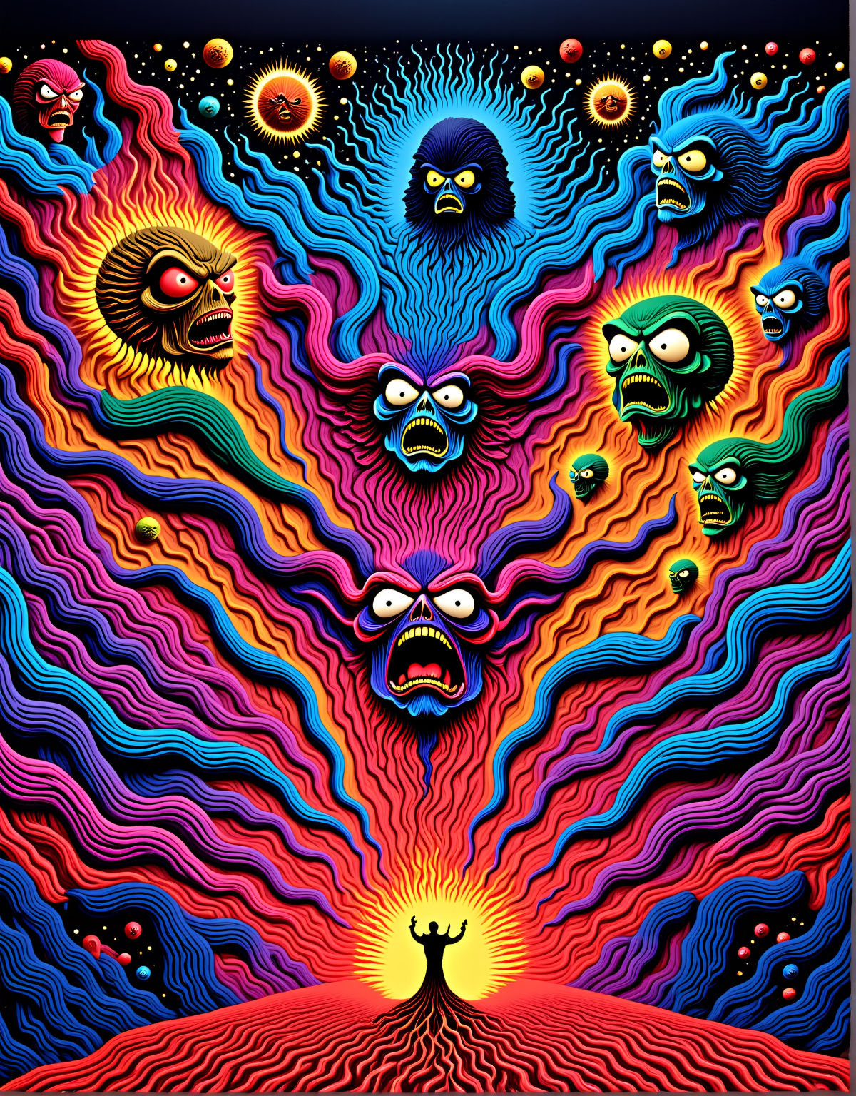 A psychedelic world hidden in the sewers below, a crazy mutant kingdom toxic waste creature city hidden in the sewers with crazy psychedelic...