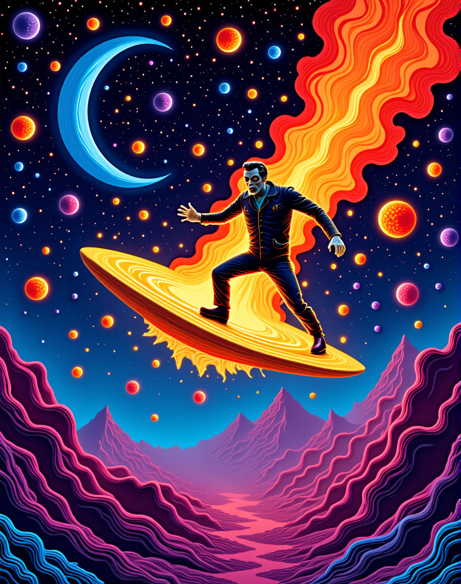 A breathtaking astonishing view from the peak of a mountain top of a vast fantasy kingdom with lush valleys and cloud piercing mountains in...