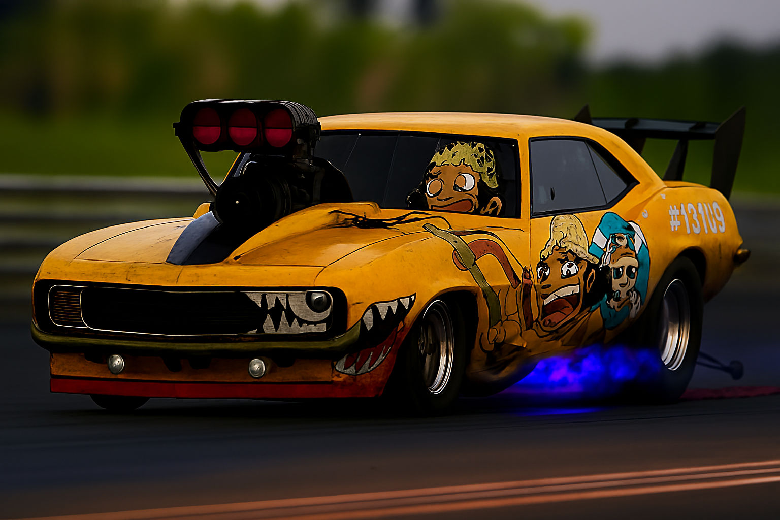 Anime Style Tearing Down the Speed Way!