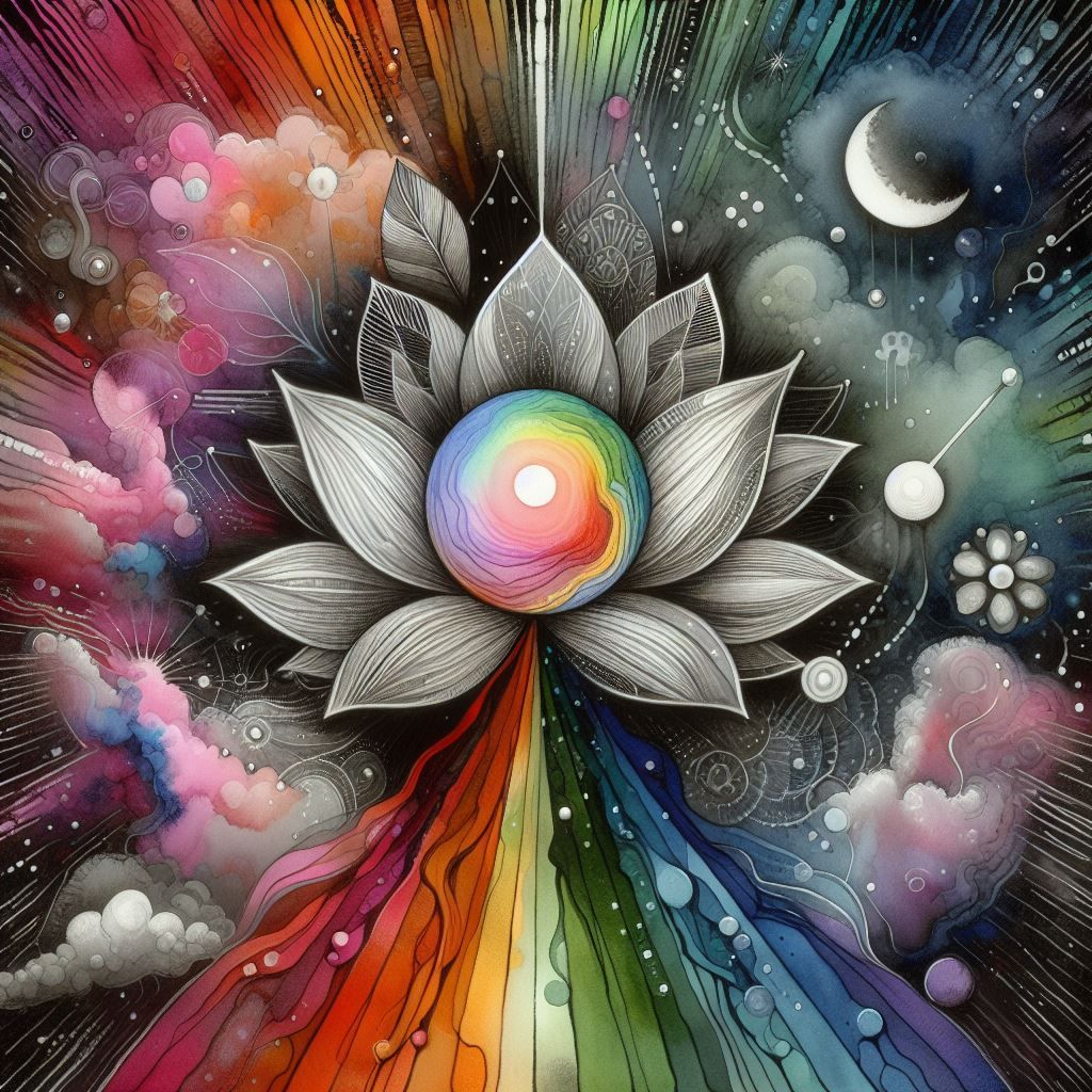 Art is the sheet music of the soul ,alcohol inks 