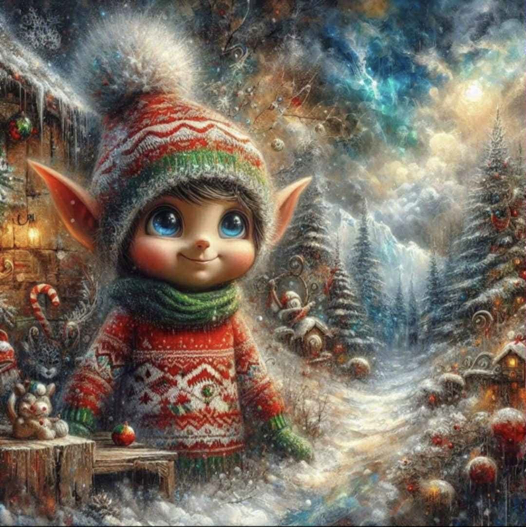 Elf waving, saying hello Nikki I will see you soon