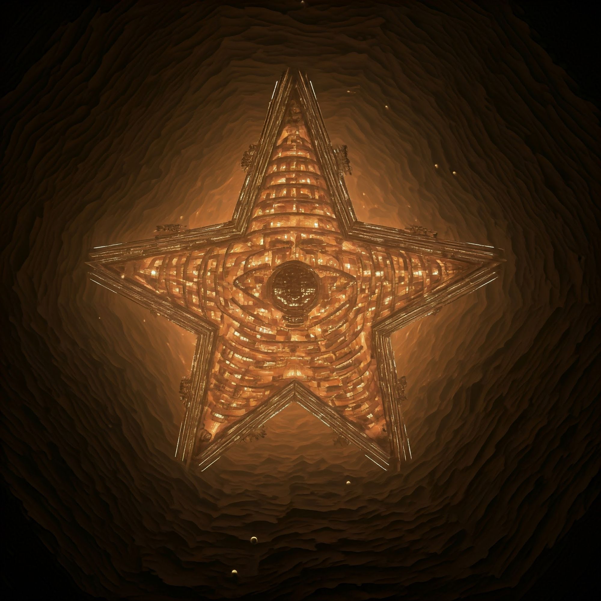 A residential complex in the shape of a star, which consists of beautiful houses and the houses are lined up in the form of stairs