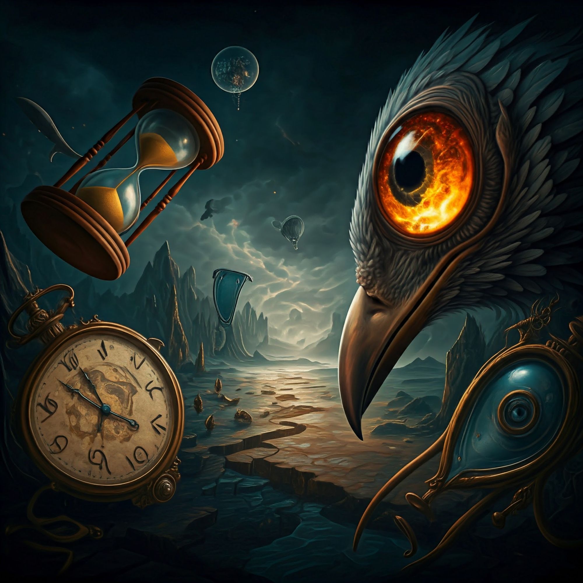 A spooky old woman brewing a potion in a cauldron under a full moon.