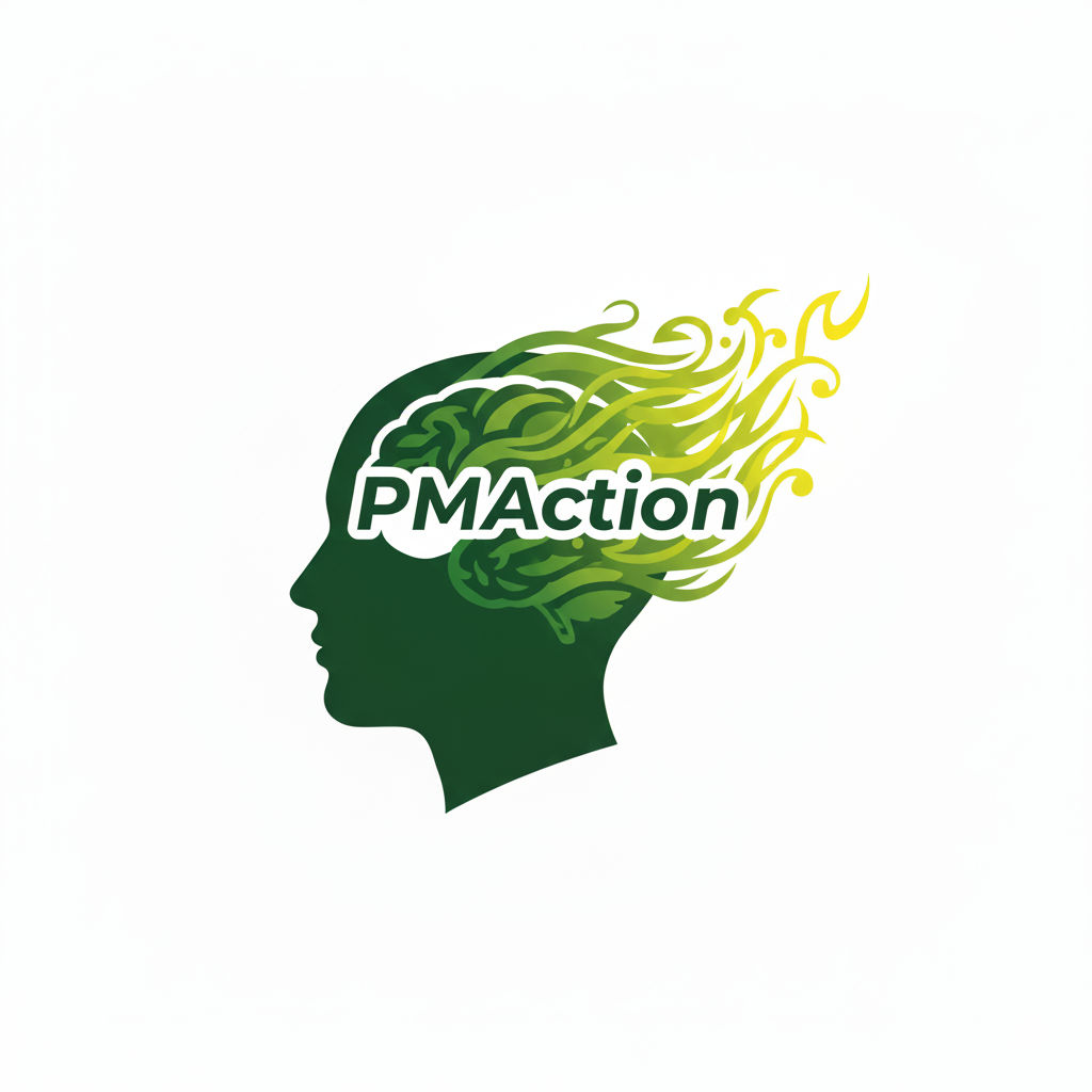 Reimage the attached image for a new modern logo pushing customers toward positive mental actions and attitudes or PMA. 