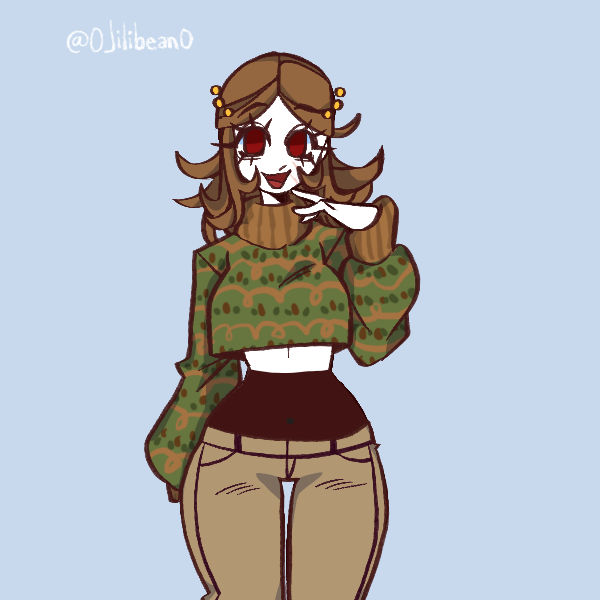 Light hot girl style demon character with horns and wings