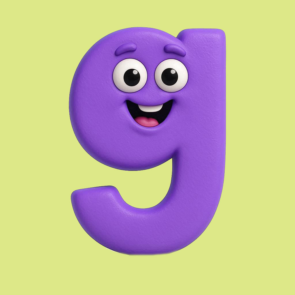 let letter g sing happy and shake its hands