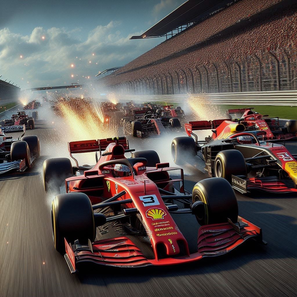 racing F1 START AND FINISH LE MANS