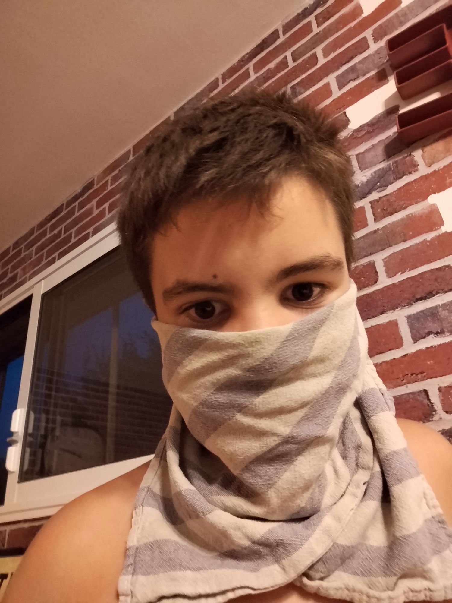 Morph him in a schtroumpf 