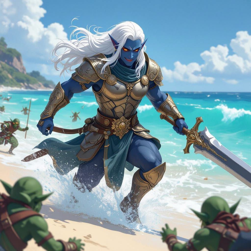 Rhynn Fights Goblins