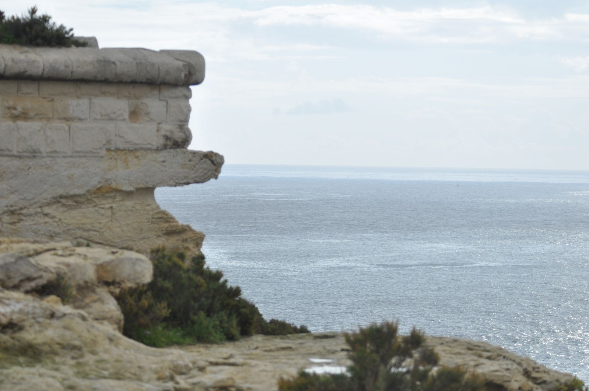 Waiting the arrival of the storm on a rocky....surrealism