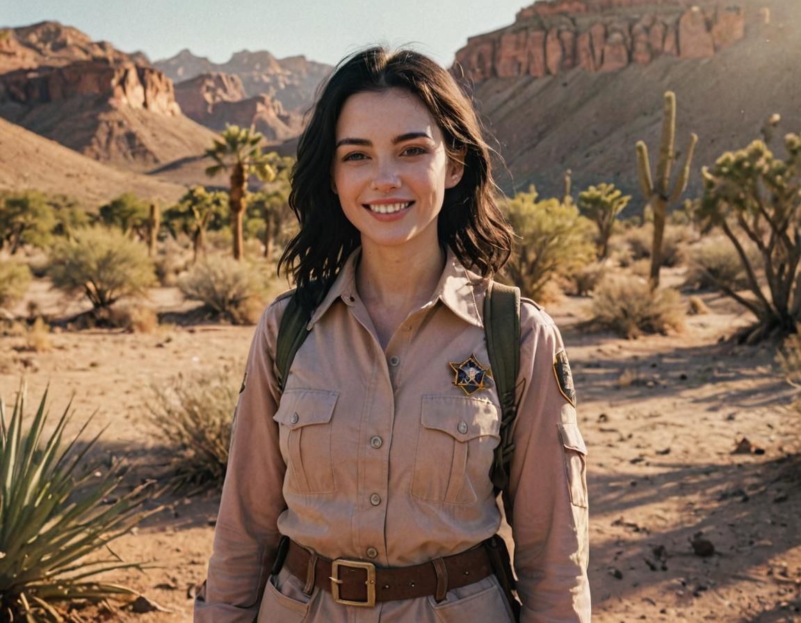 Ranger desert smiling portrait