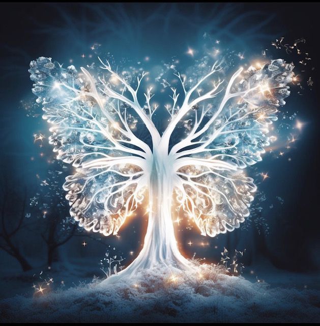 Glittering butterfly tree