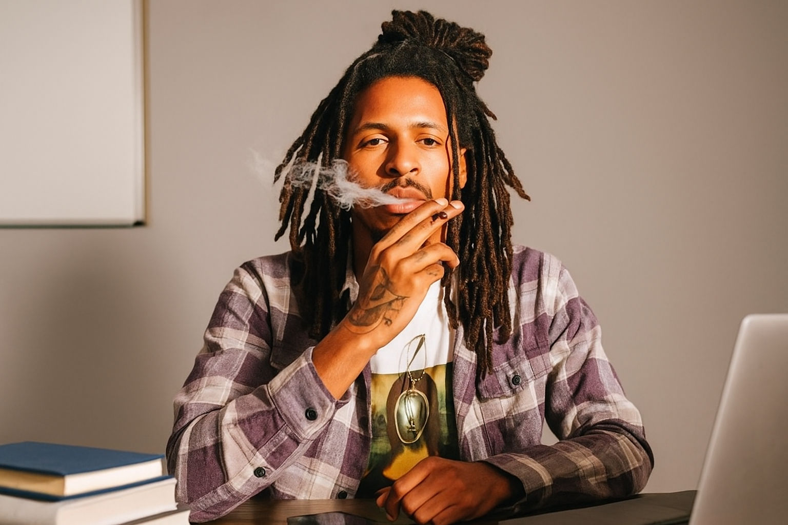 make the image have a realistic anime style. keep everything the same. make sure the character looks the exact same. The...