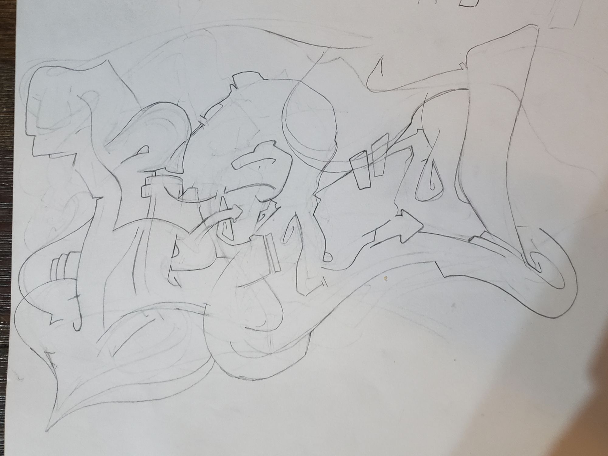 3d, mass, style, black and white, bold lines, complete in style of renks