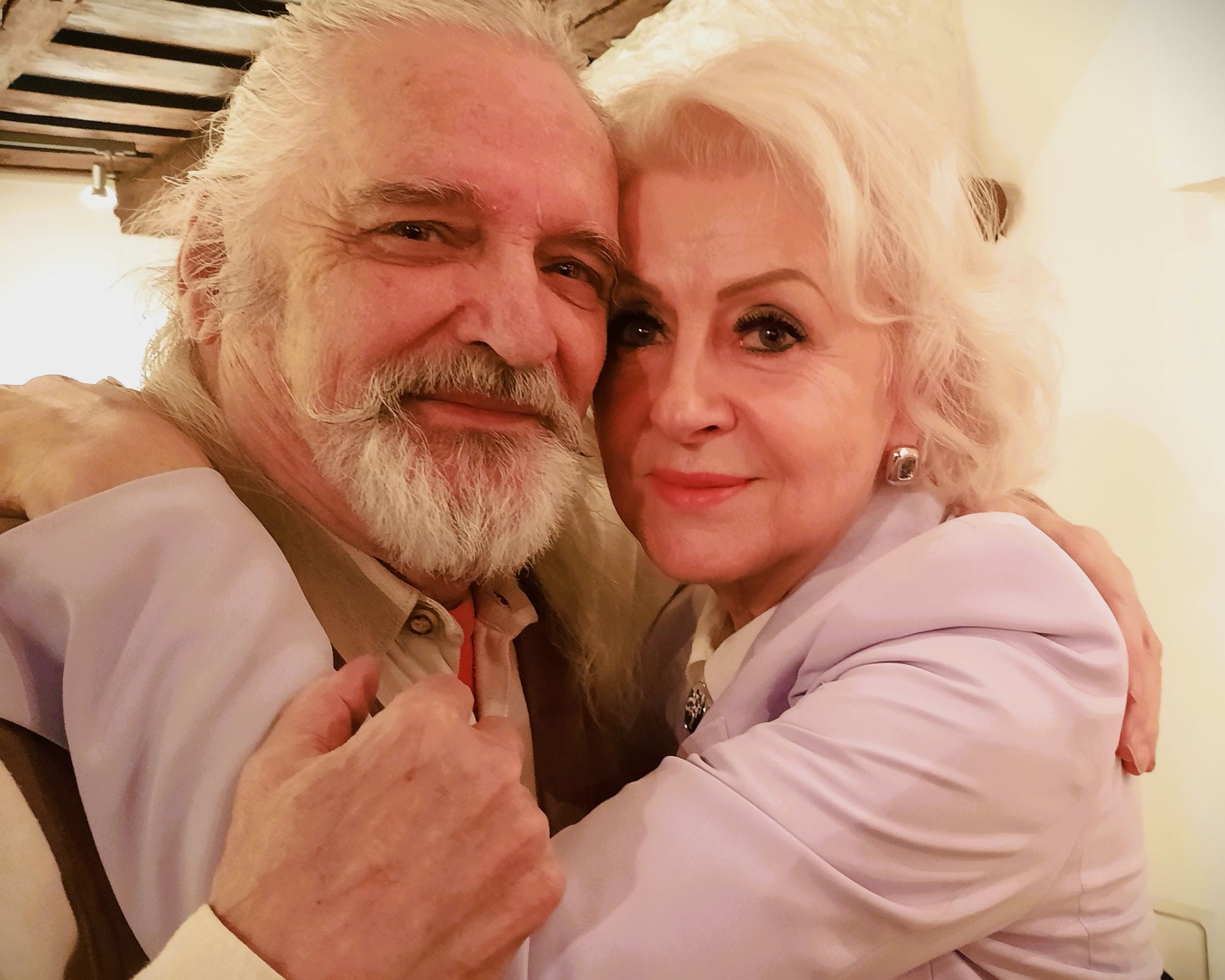 PORTRAIT OF THE MYSTIC WITH A DEAR LADY FRIEND IN FRONT OF HIS PAINTING 'GREY DAY AT THE FACTORY' - Start Image 1