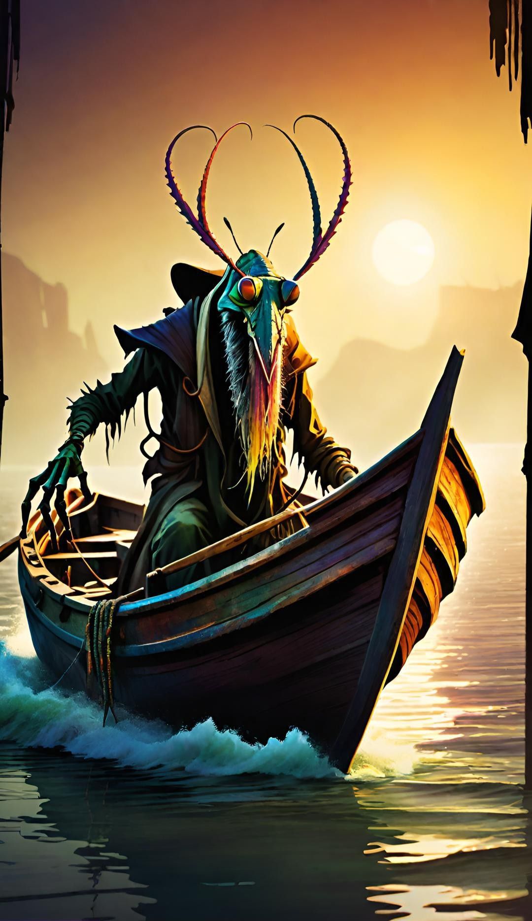 OLD MAN MANTIS AT SEA - FISHING FOR HUMANS