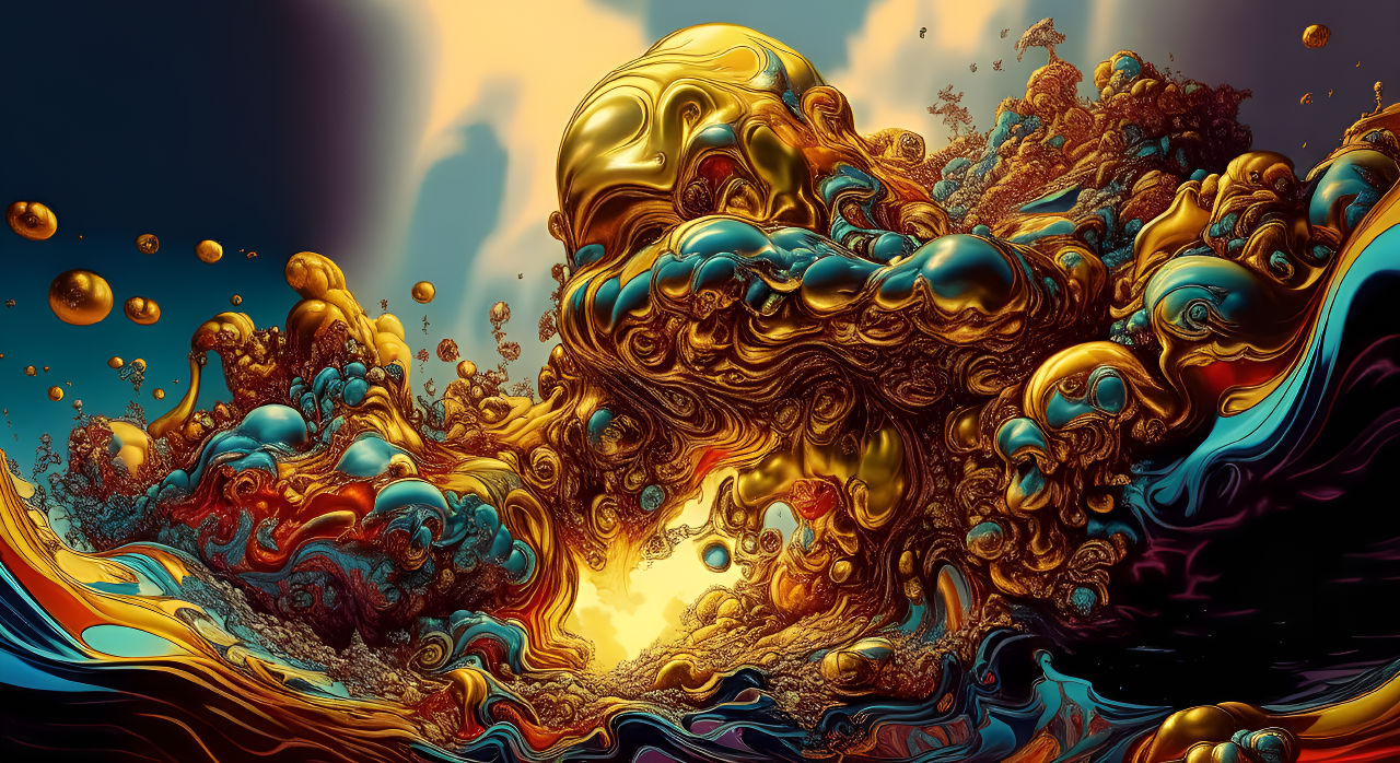 A colorful swirl pattern is depicted on a black background.., difficult digital painting, Highly detailed 4k digital art, Psychedelic surrea...