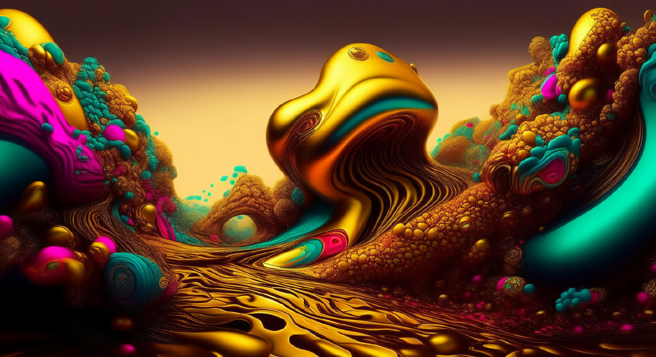 A colorful swirl pattern is depicted on a black background.., difficult digital painting, Highly detailed 4k digital art, Psychedelic surrea...