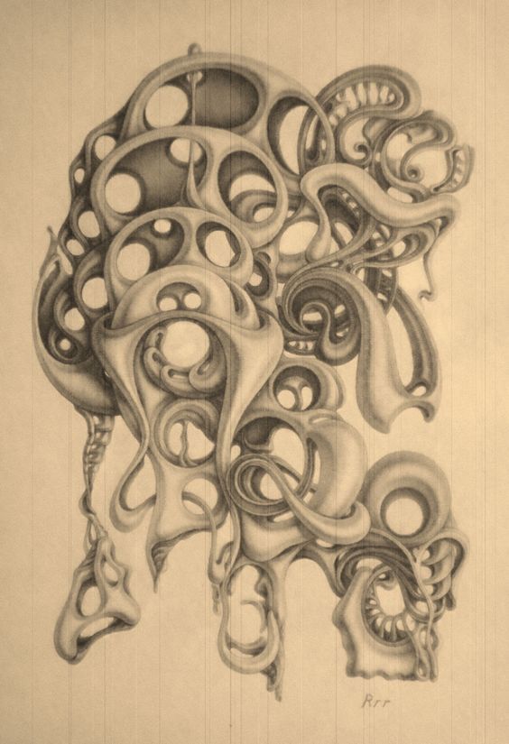 SOFT SLIMY COLORED LETTERINGS Roger Dean Moebius psychedelic art psychedelic Octane Render