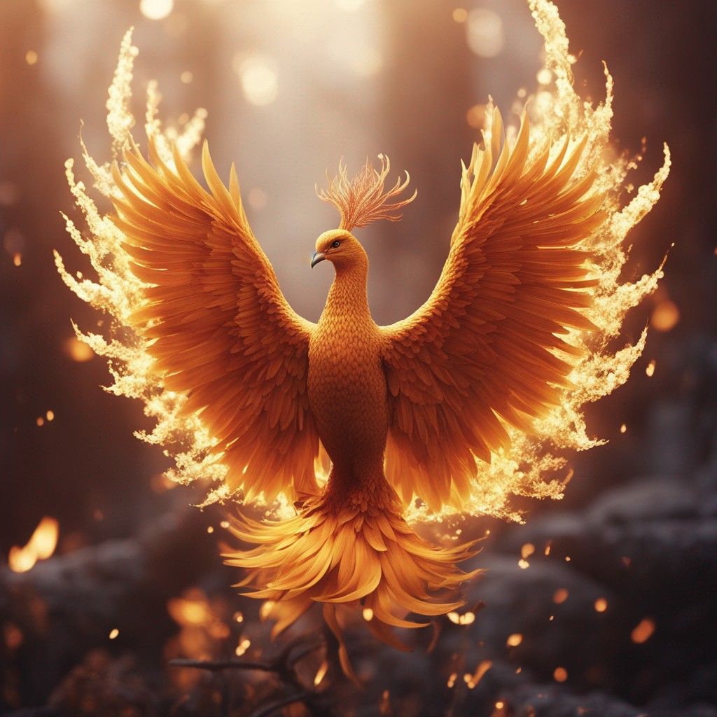 A average Phoenix rissend out of the ashes