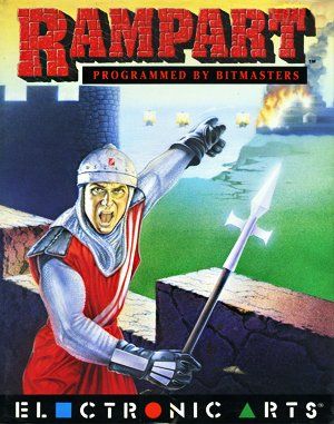 A powerful sci-fi knight in futuristic armor, standing on a stone castle rampart with his body partially turned toward the viewer. His right...