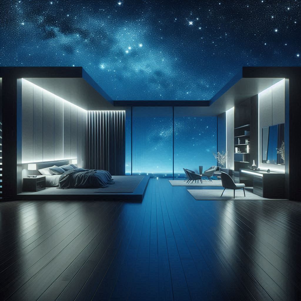 Show a view from deep space