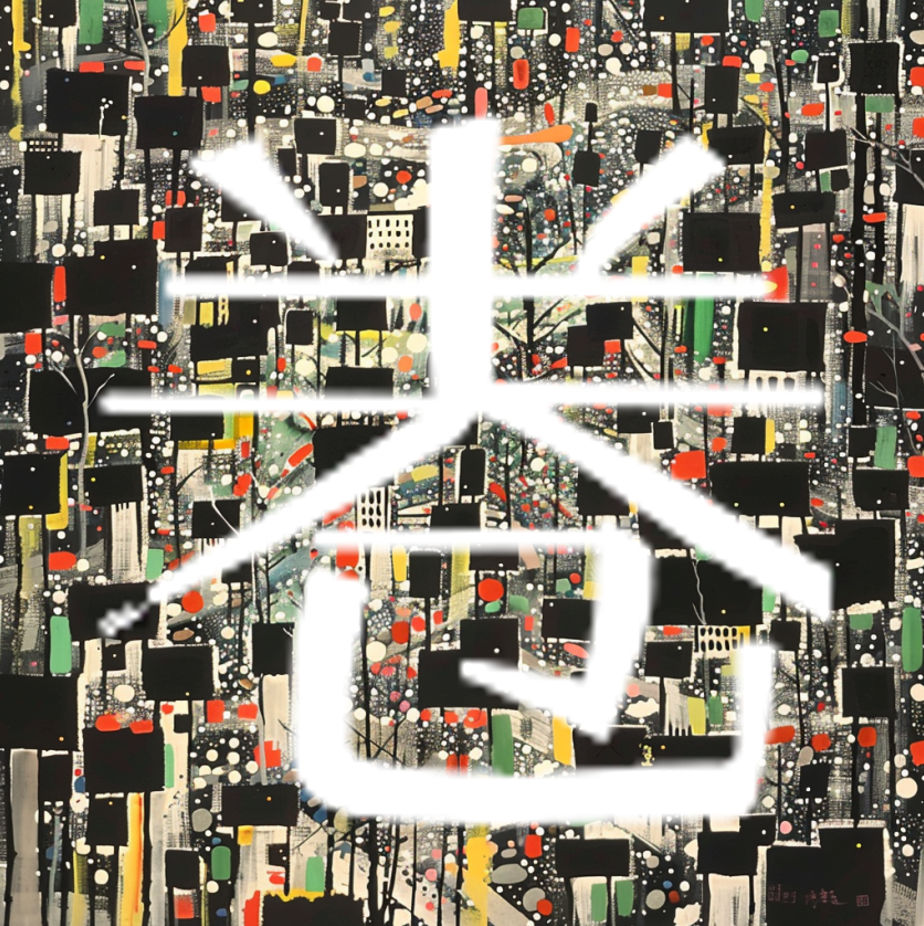 <lora:WGZ:1.0> An abstract <lora:wgz bg:1.0>painting,calligraphy painting,background, colorful, tired