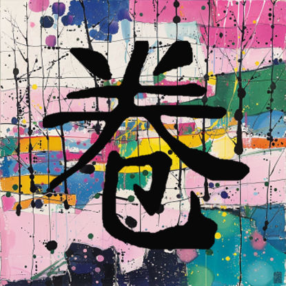 <lora:wgz bg:1.0> An abstract <lora:WGZ:1.0> painting,calligraphy painting,background, colorful