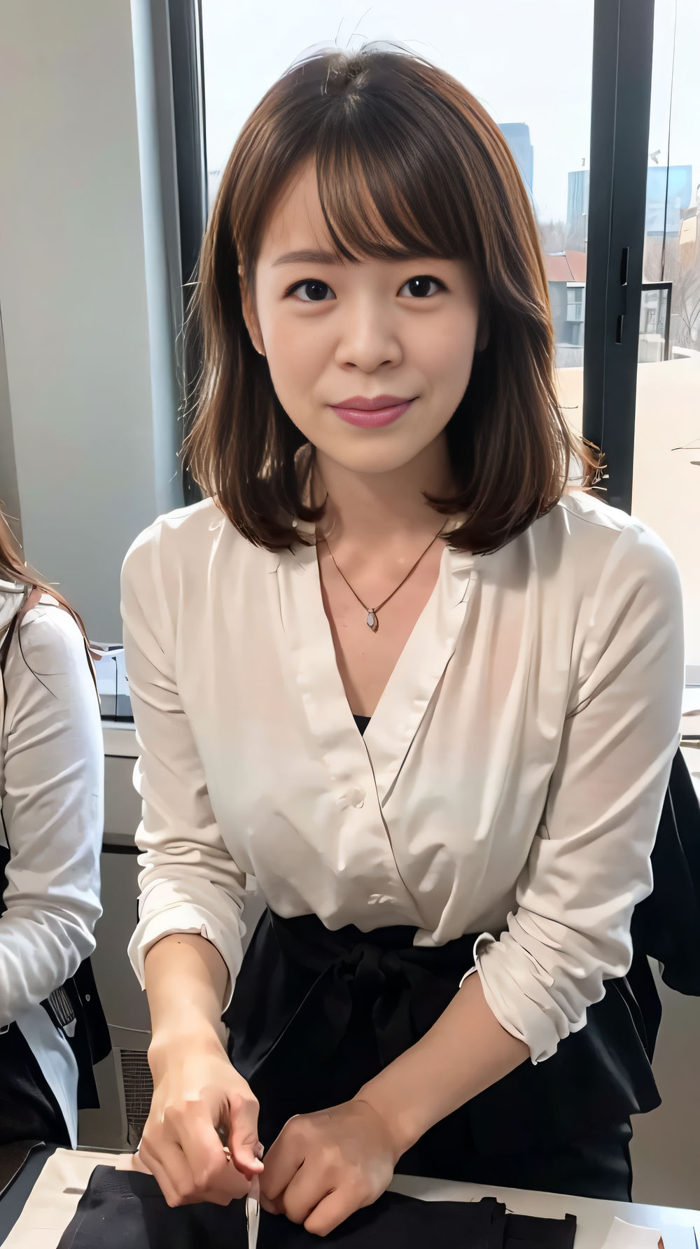 <lora:tomotomo:1.0> 四つん這い　ランジェリー　ベッドの上