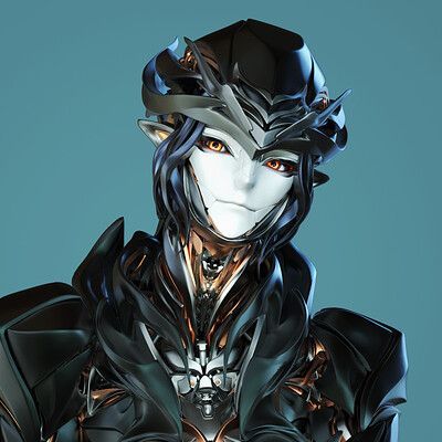 an 8k photorealistic poster from the movie Michael Bay Transformers movie of a black streamline, aerodynamic sixteen-foot tall female robot...