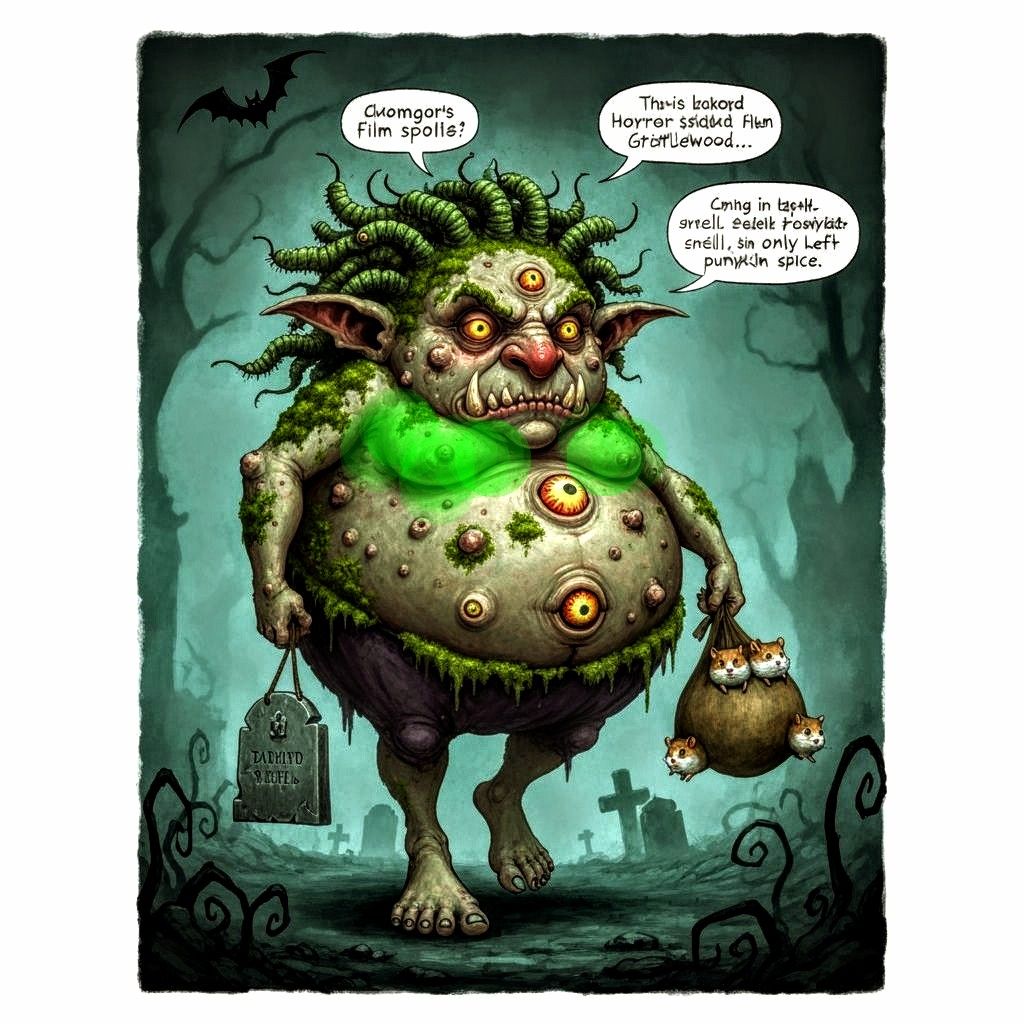 The monster takes a hamster from the bag and eats it