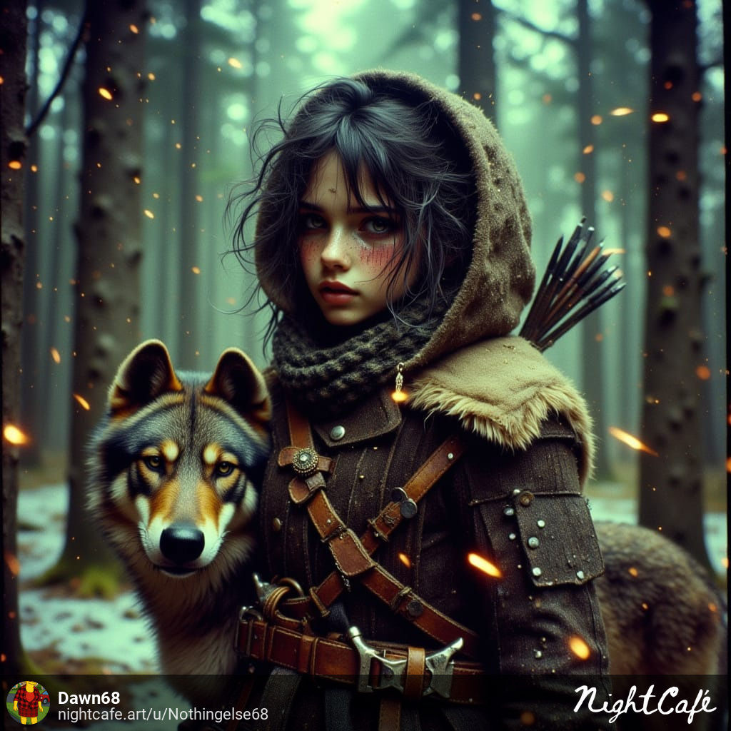 CHAPTER ONE: THE WHISPERING PINES

The wind moaned like a mourning spirit as Elioaré crouched low behind a snow-capped log, arrow nocked and...