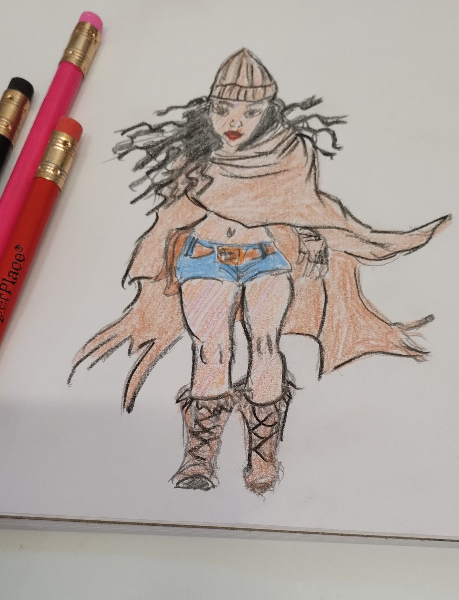 Using two of my sketches and creating a warrior scene  - Start Image 2