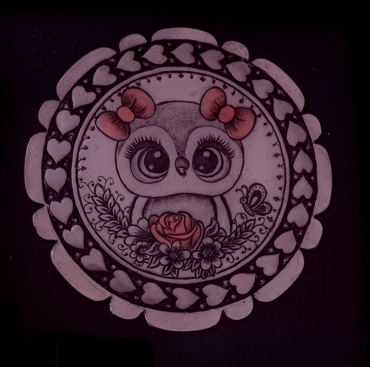 Cute little girl owl